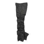 Vegan Leather Ruched Trousers Faded Black