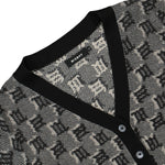 Silk Wool Knitted Monogram Cropped Cardigan