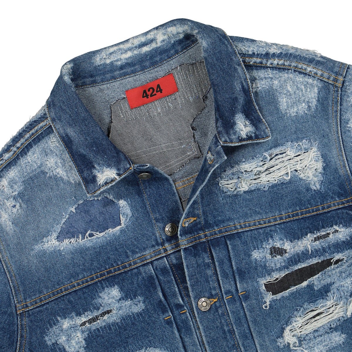 Destroyed boyfriend denim on sale jacket