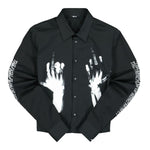 MSFTSrep Middlefinger Cropped Shirt Black Detail view 1 | Gate