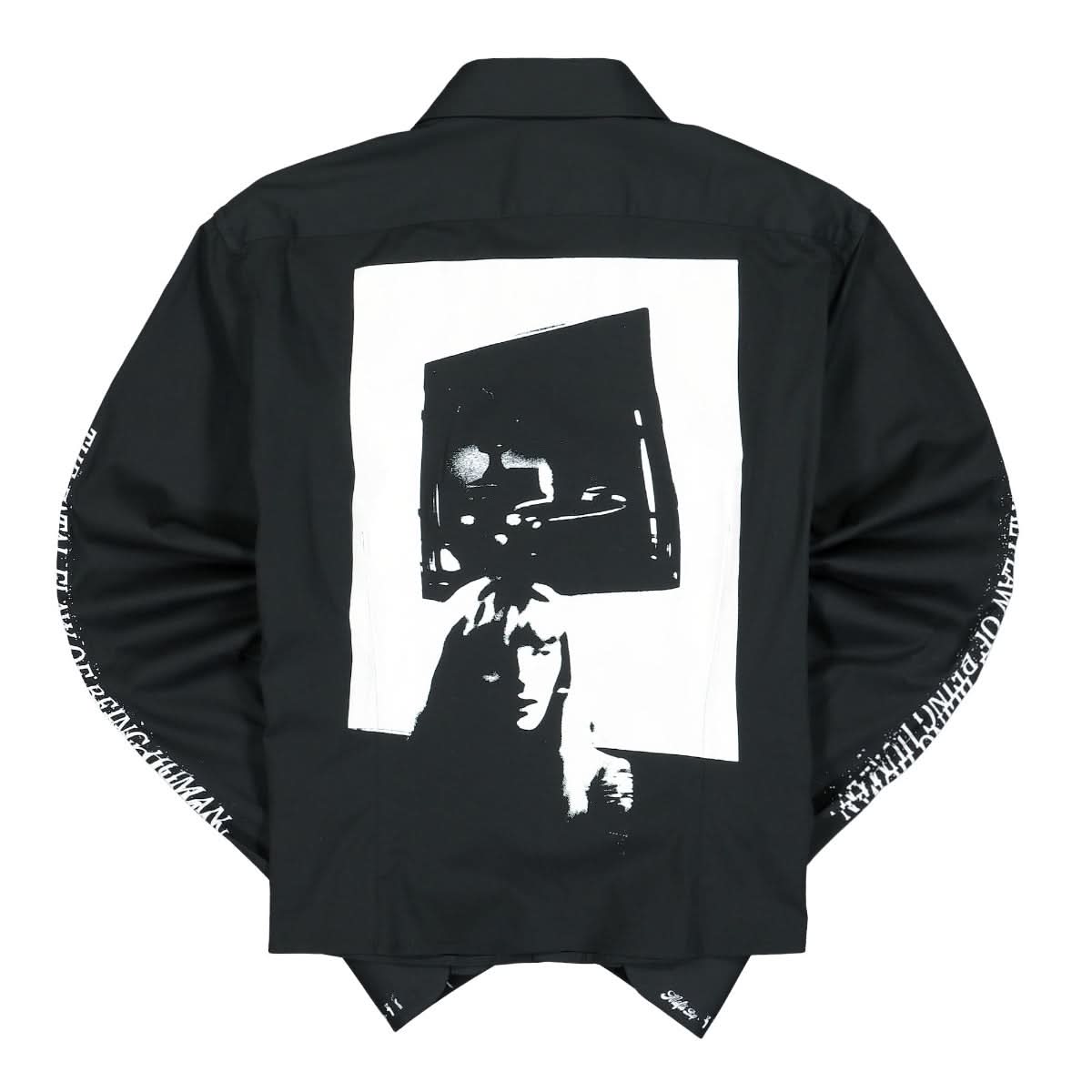MSFTSrep Middlefinger Cropped Shirt Black Detail view 2 | Gate