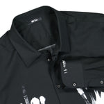 MSFTSrep Middlefinger Cropped Shirt Black Detail view 3 | Gate