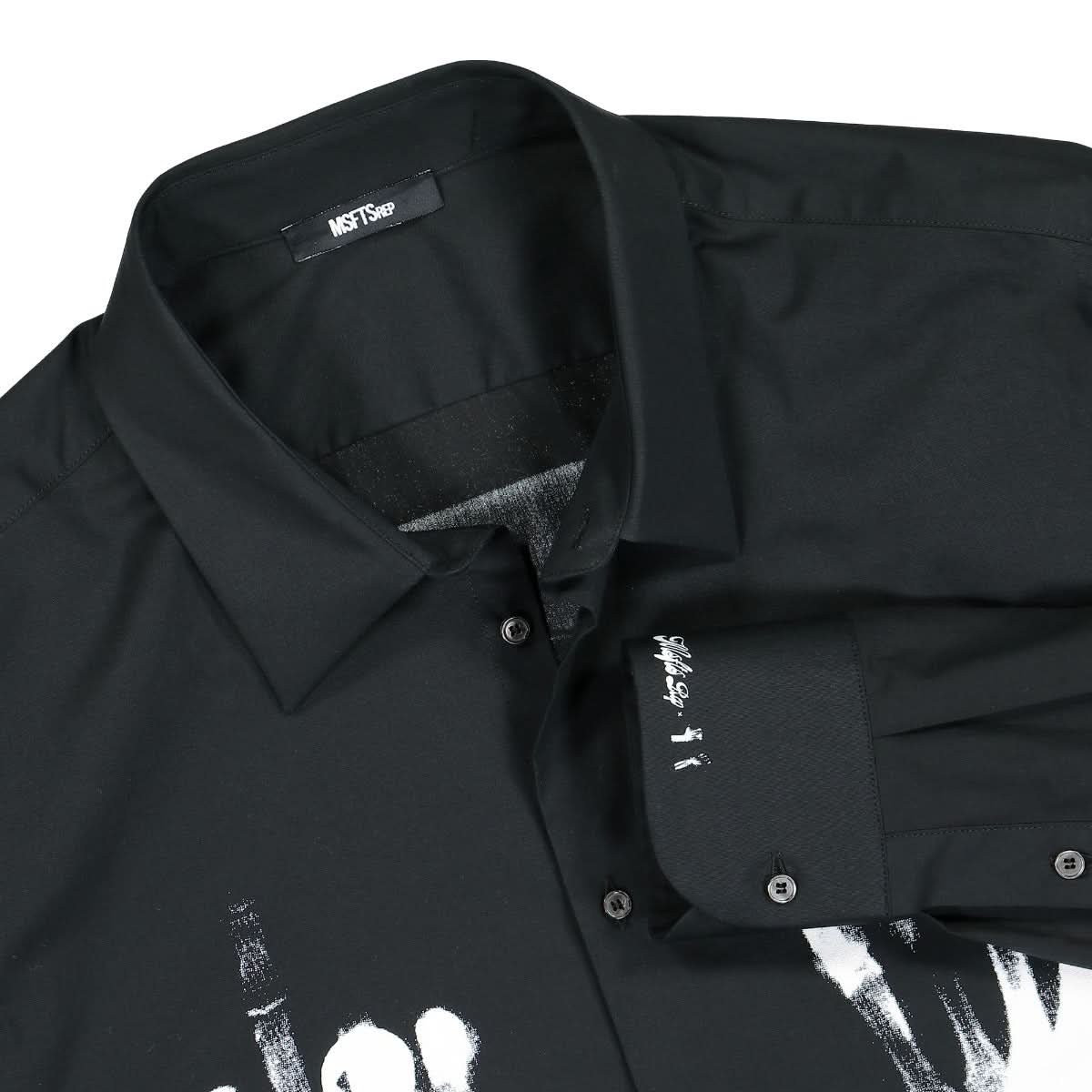 MSFTSrep Middlefinger Cropped Shirt Black Detail view 3 | Gate
