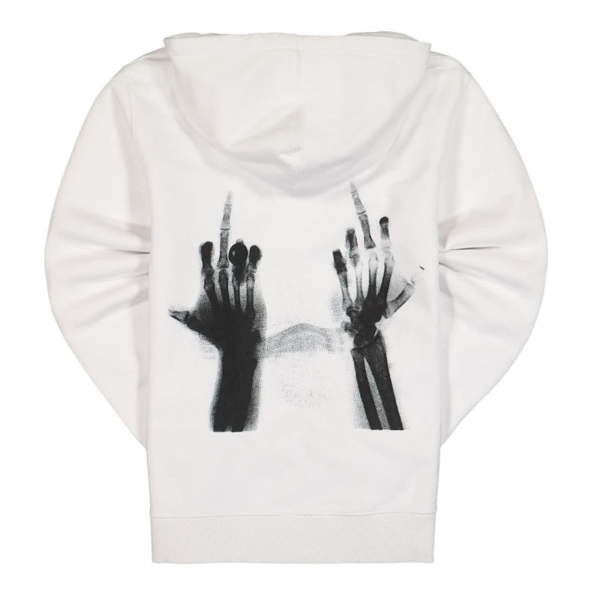MSFTSrep Middlefingers Hoodie White Detail view 2 | Gate