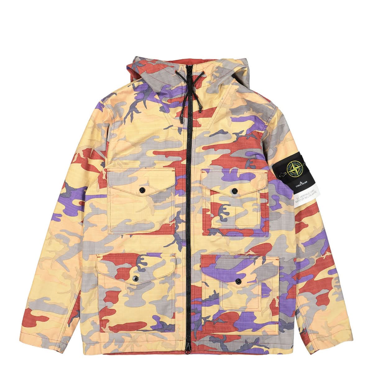 Stone Island Heritage Camo Ripstop Nylon Watro Jacket Camouflage Jackets 7715Q02E2.V0032 Detail View 1 | GATE