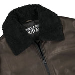 Versace Jeans Couture Sheep Country Leather Jacket Black Detail view 3 | Gate