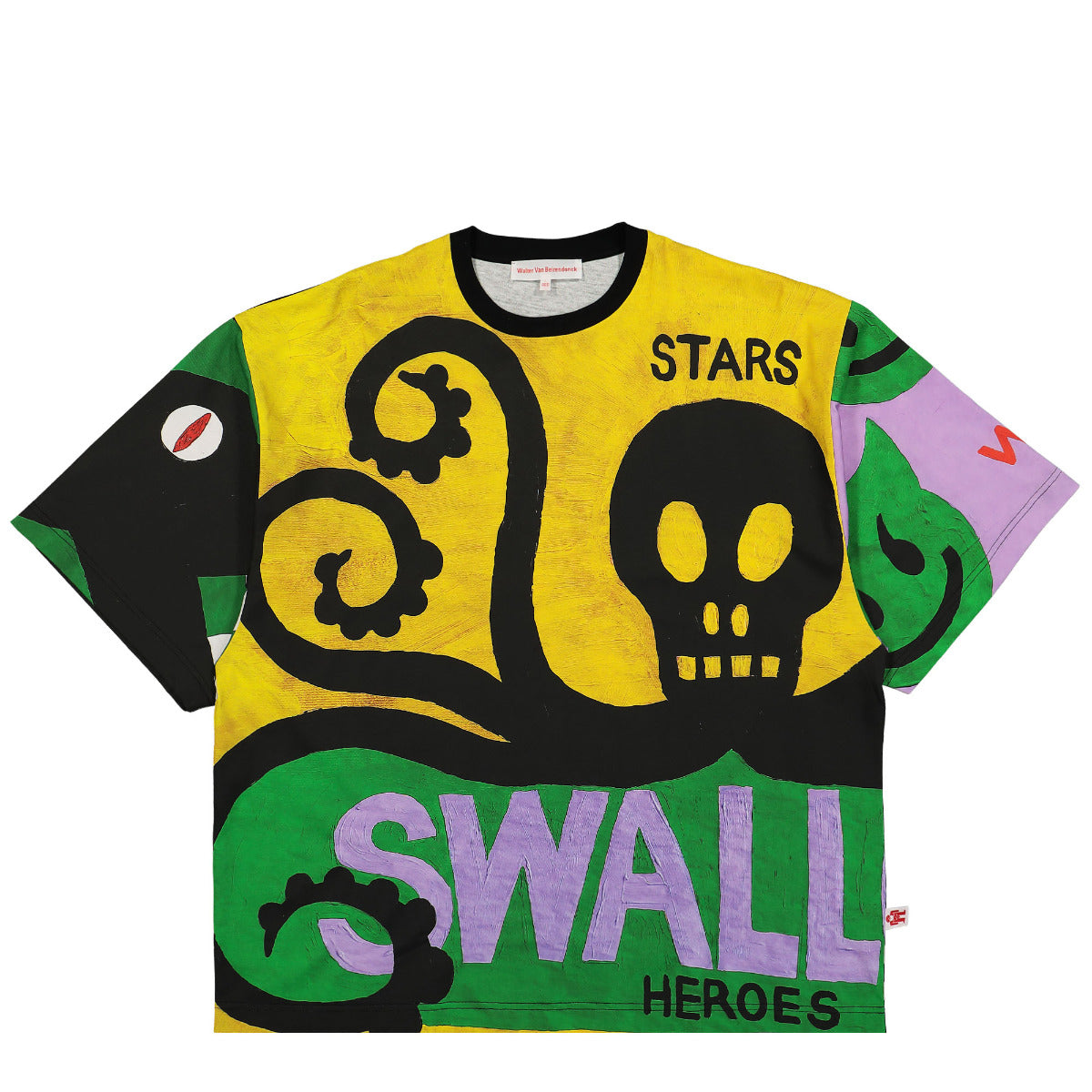 Walter Van Beirendonck Banner Oversized T-shirt In Yellow