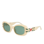 Oval Sunglasses with Laurel Detail