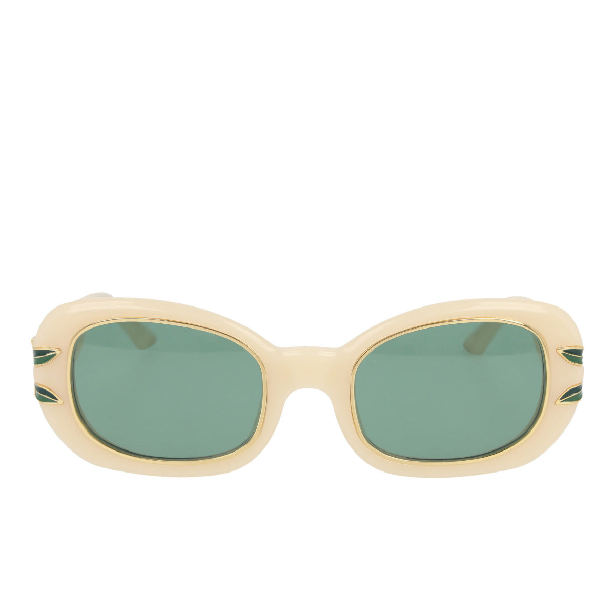 Oval Sunglasses with Laurel Detail | GATE