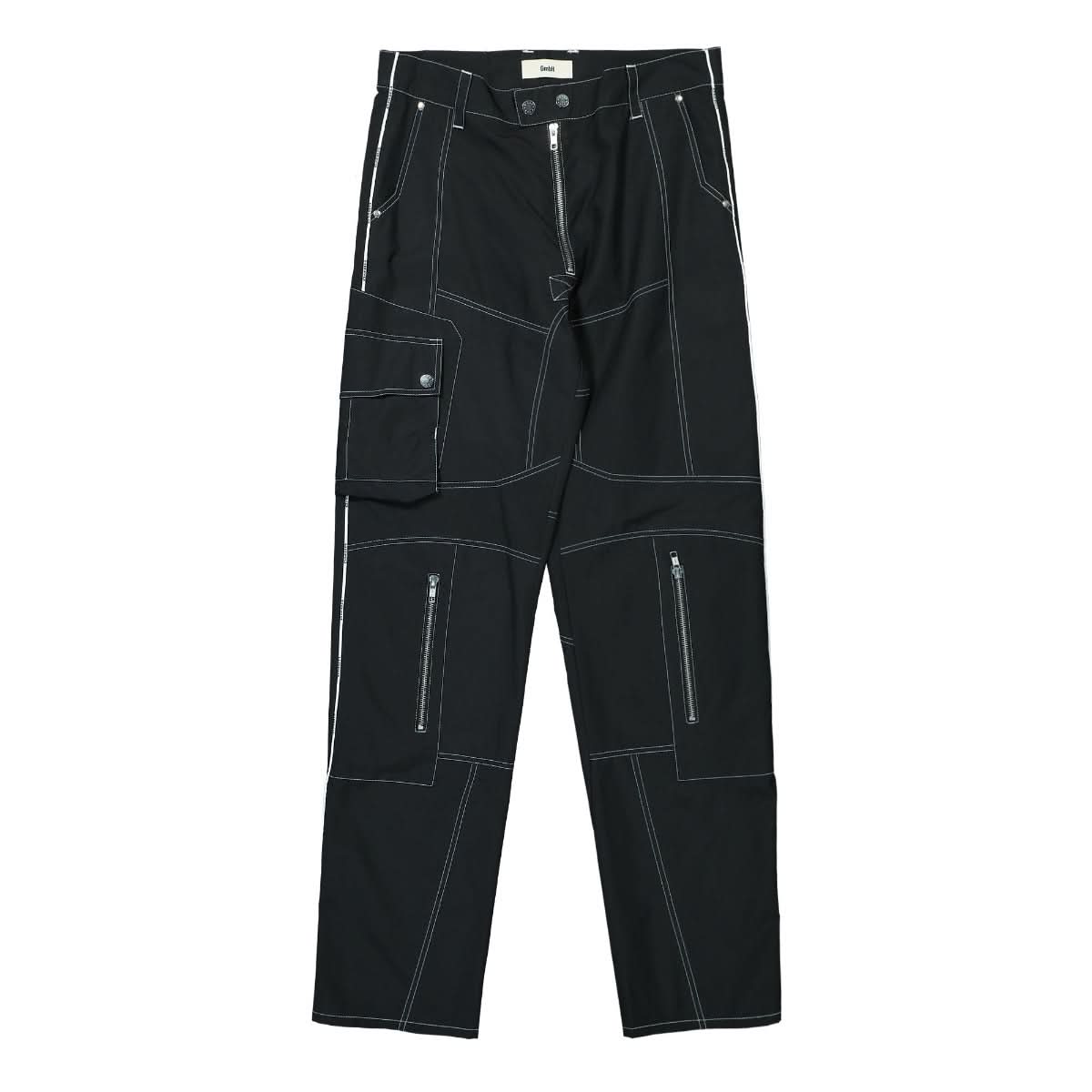 Biker Trousers White Exposed Zips
