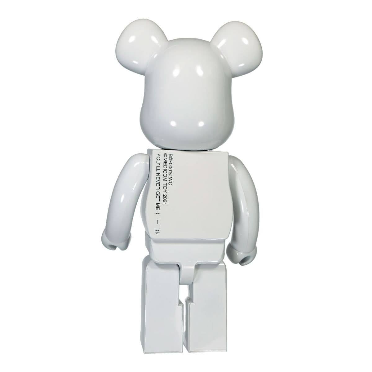 BE@RBRICK WHITE CHROME 1000％-