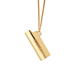 Ambush Logo Lighter Case Necklace Gold Detail view 1 | Gate