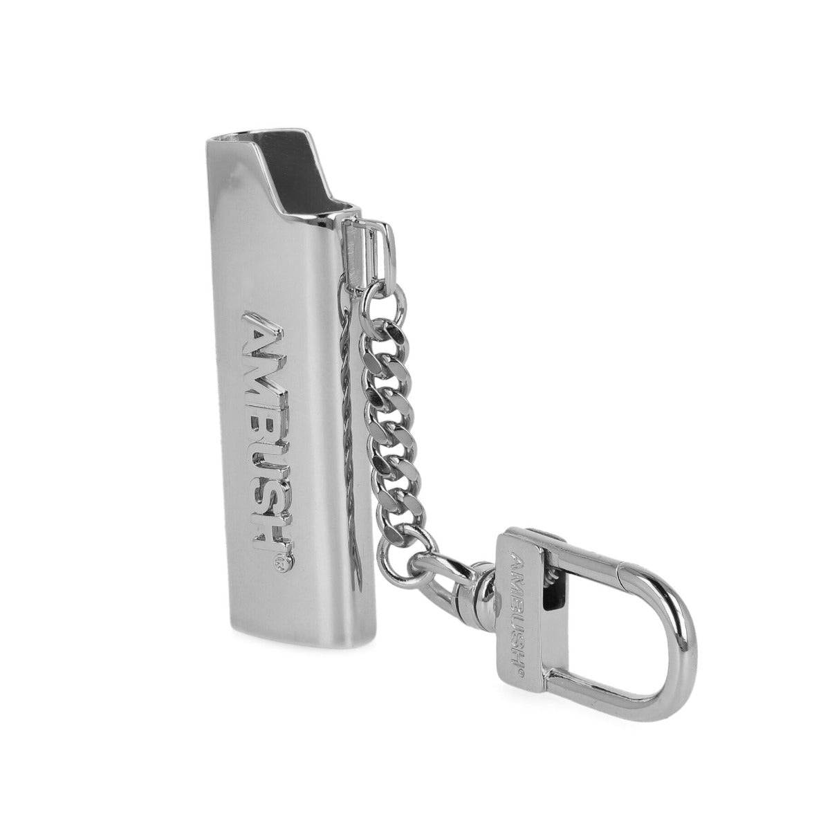 Ambush Logo Lighter Case Keychain - Silver
