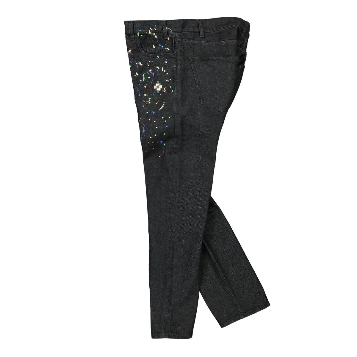 Marcelo Burlon - County of Milan Spot Stone Straight Leg Denim Black Detail view 3 | Gate
