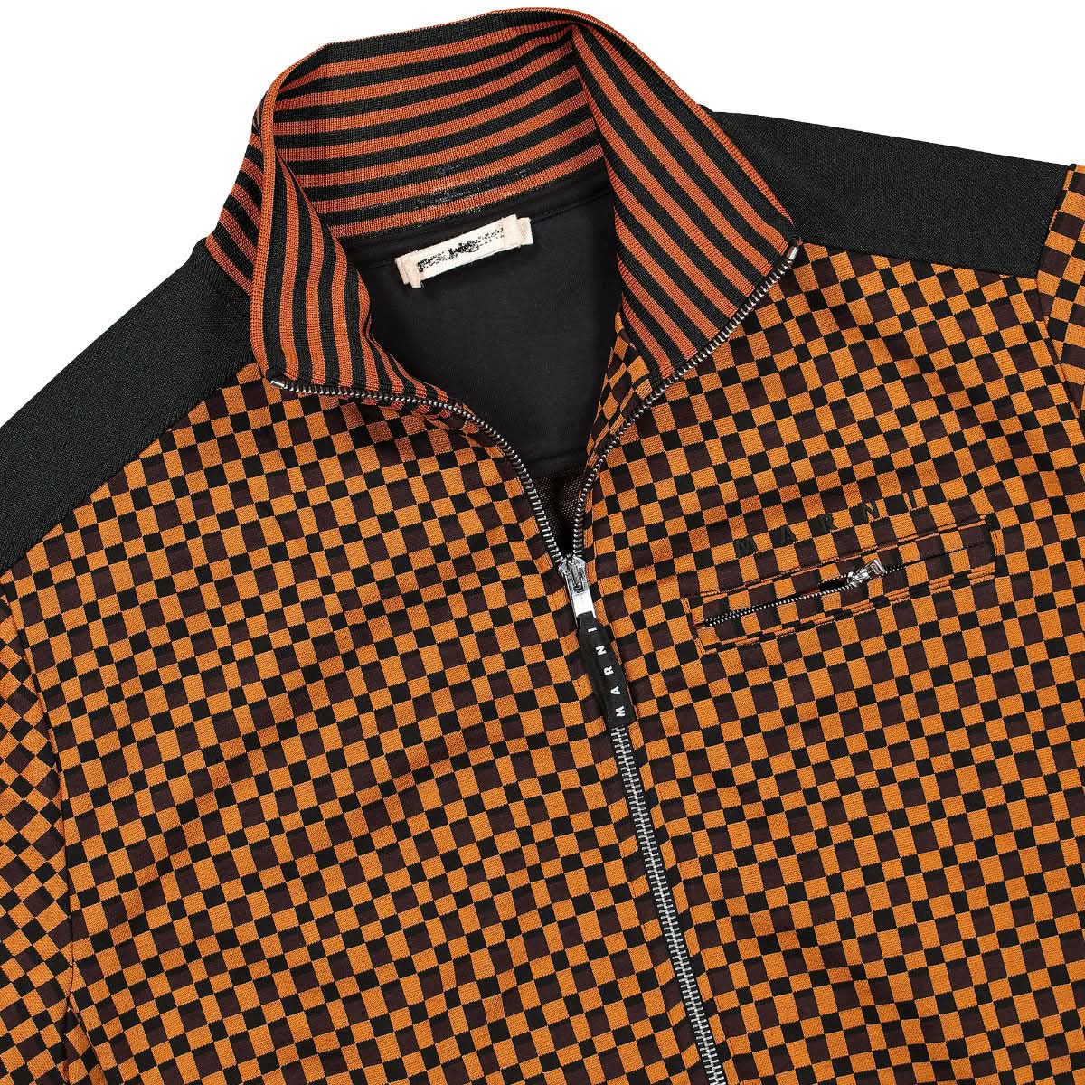 Marni Jersey Jacquard Jacket Black,Brown Detail view 3 | Gate