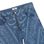 5 Pocket Denim Trousers With Print