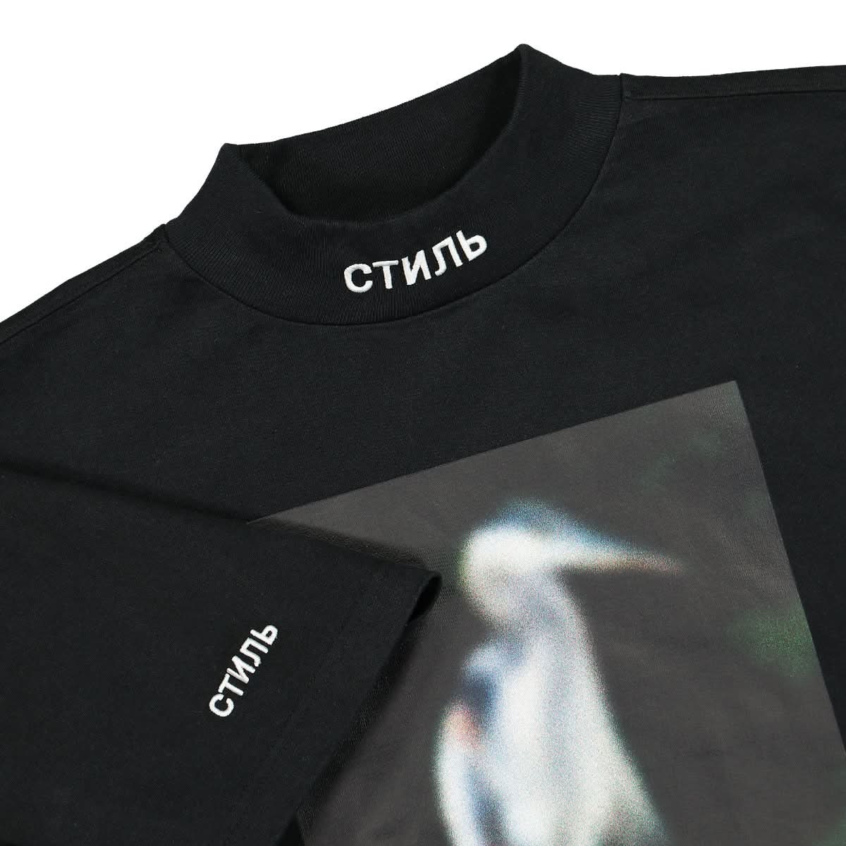 Heron Preston SS Turtleneck Censored Heron Black Detail view 3 | Gate