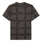JW Anderson Oversize Logo Grid T-Shirt Brown,Grey Detail view 2 | Gate