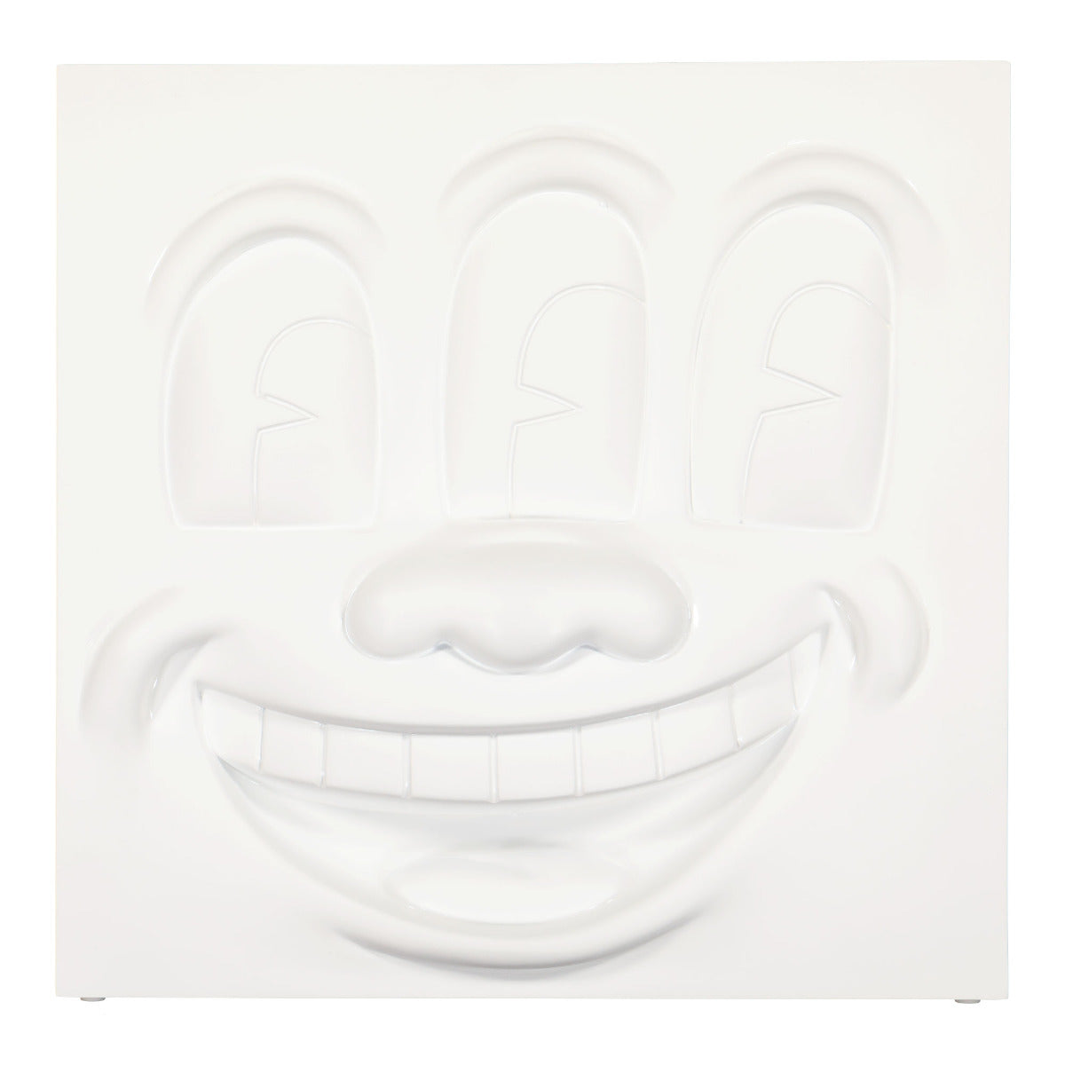 Keith Haring Three Eyed Smiling Face Statue