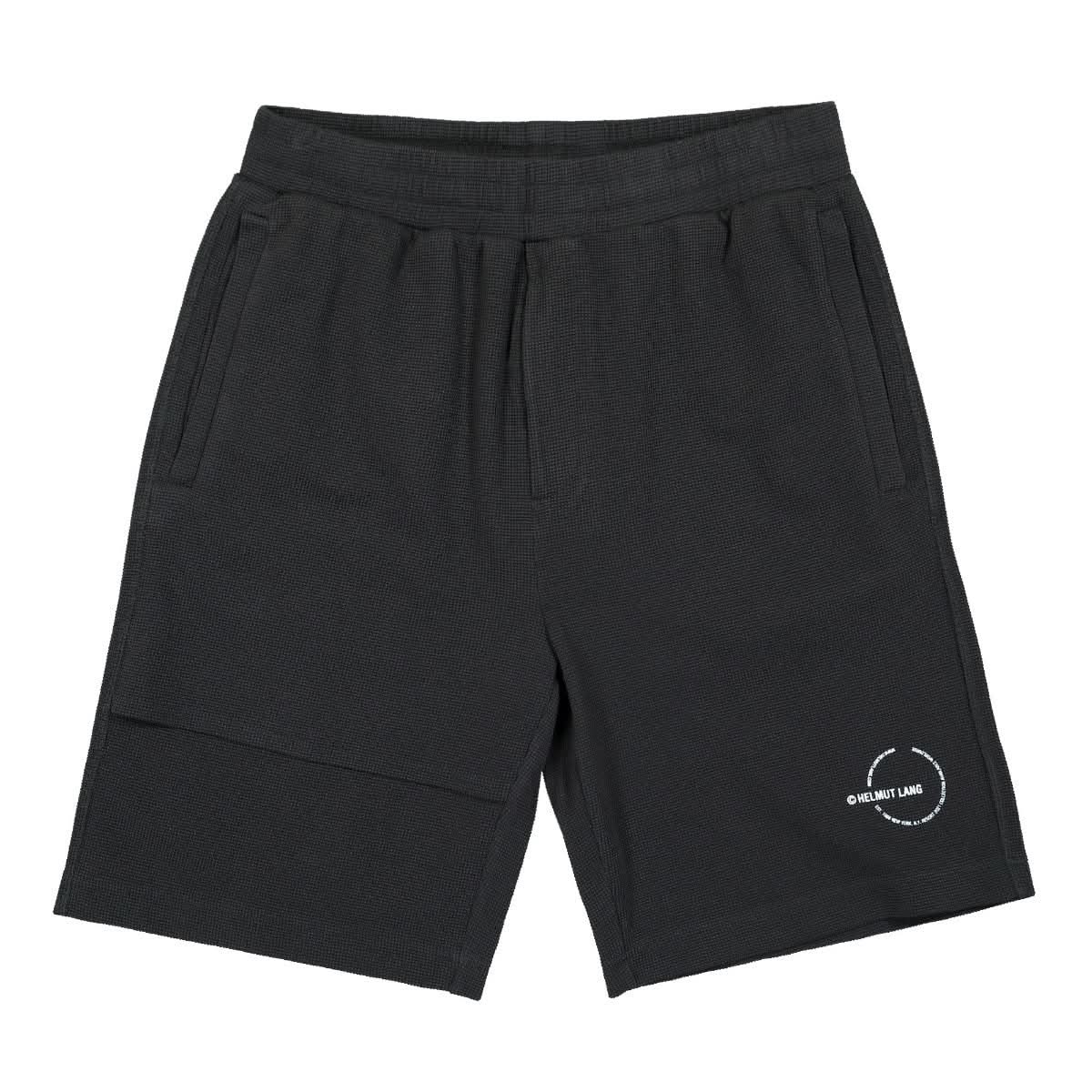 Helmut Lang Waffle Shorts Black Detail view 2 | Gate
