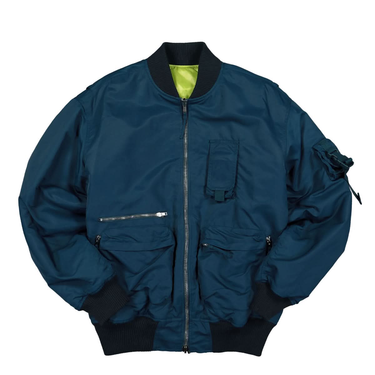 Helmut Lang Nylon Bomber Blue Detail view 1 | Gate