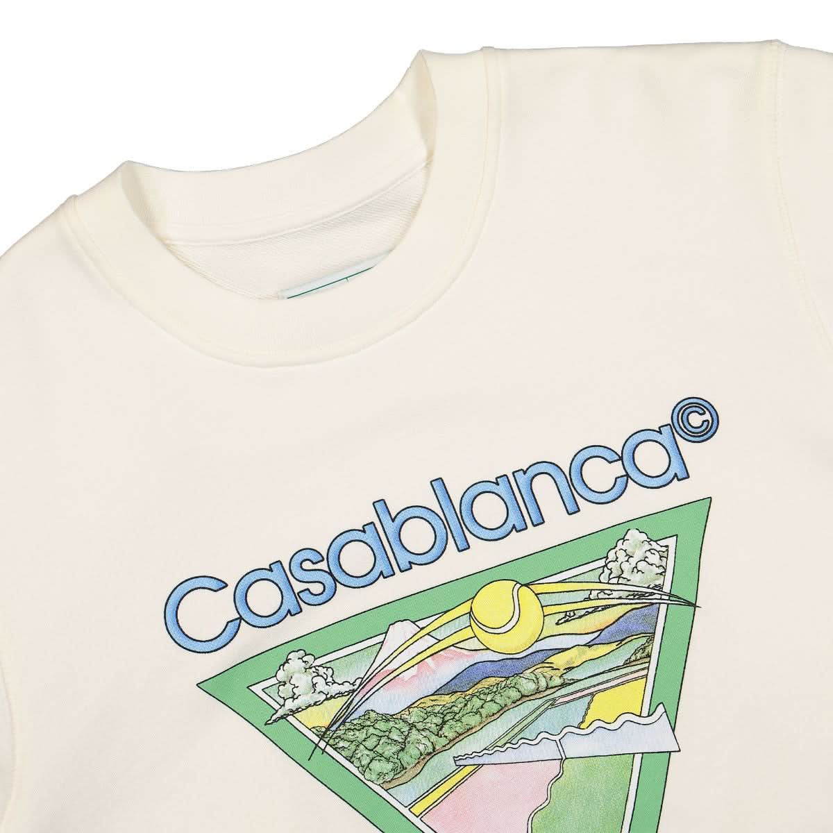 Casablanca Screen Printed Sweatshirt White Detail view 3 | Gate