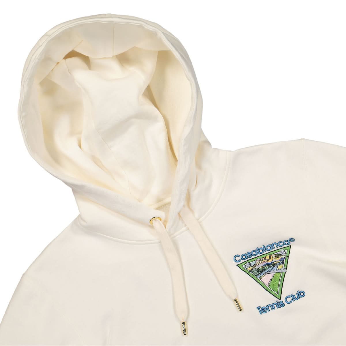 Casablanca Embroidered Hooded Sweatshirt White Detail view 3 | Gate