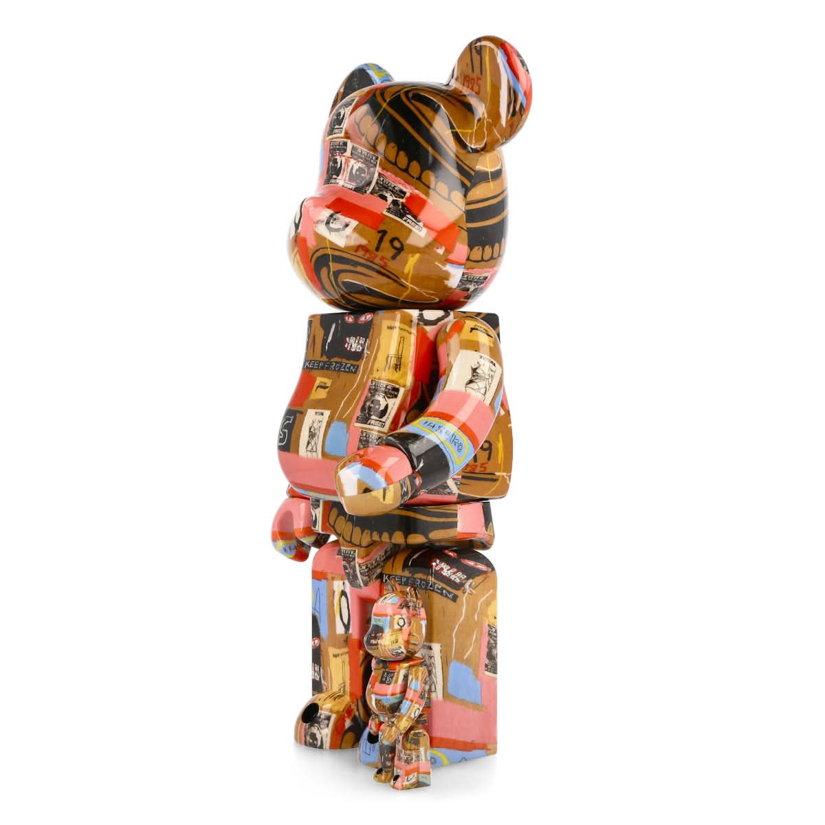 Medicom Be@rbrick Andy Warhol x Jean Michel Basquiat #2 400% + 100% Multicolor Detail view 3 | Gate