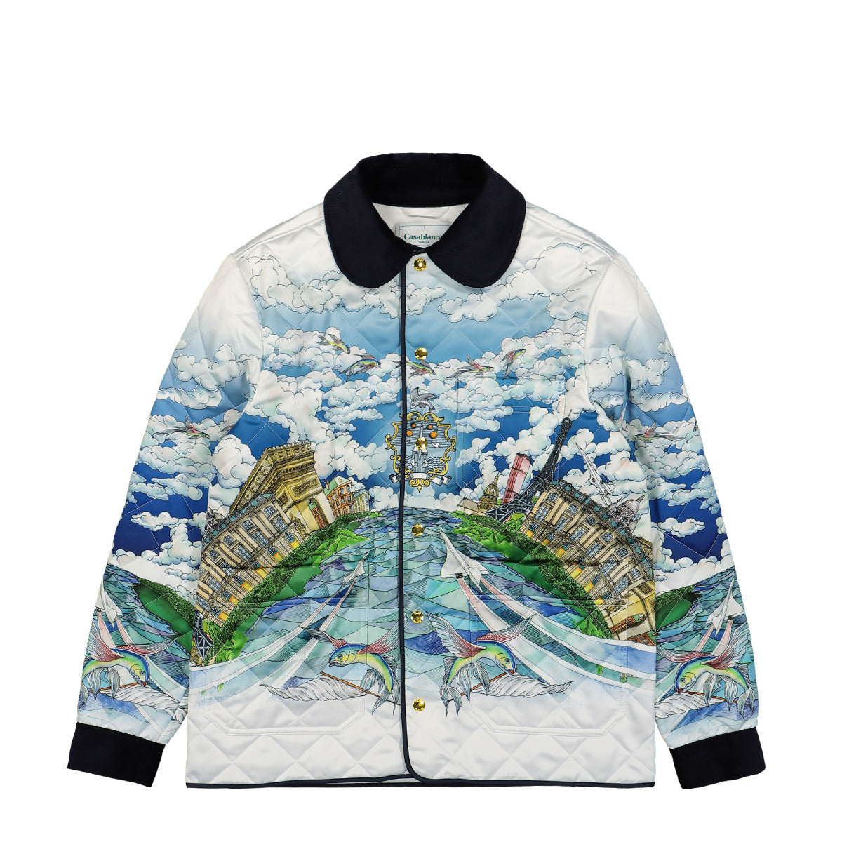 Printed And Quilted Hunting Jacket