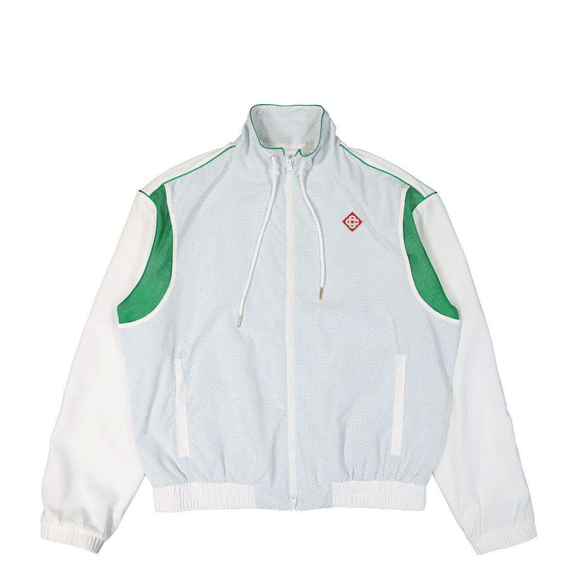 Perforated Layered Track Jacket