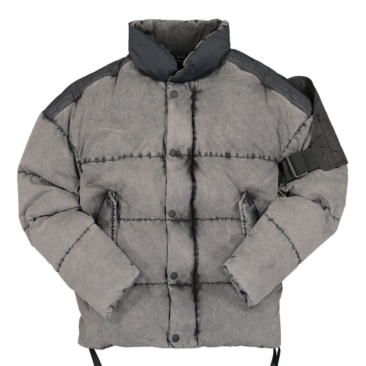 Army Green Quilted Goose Down Jacket - Day Furs