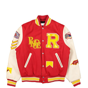 Rhude Bull Market Varsity Jacket Multicolor Detail view 1 | Gate