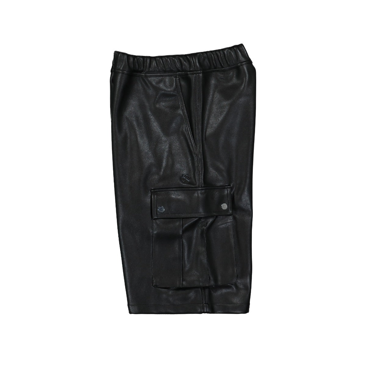Faux Leather Cargo Shorts