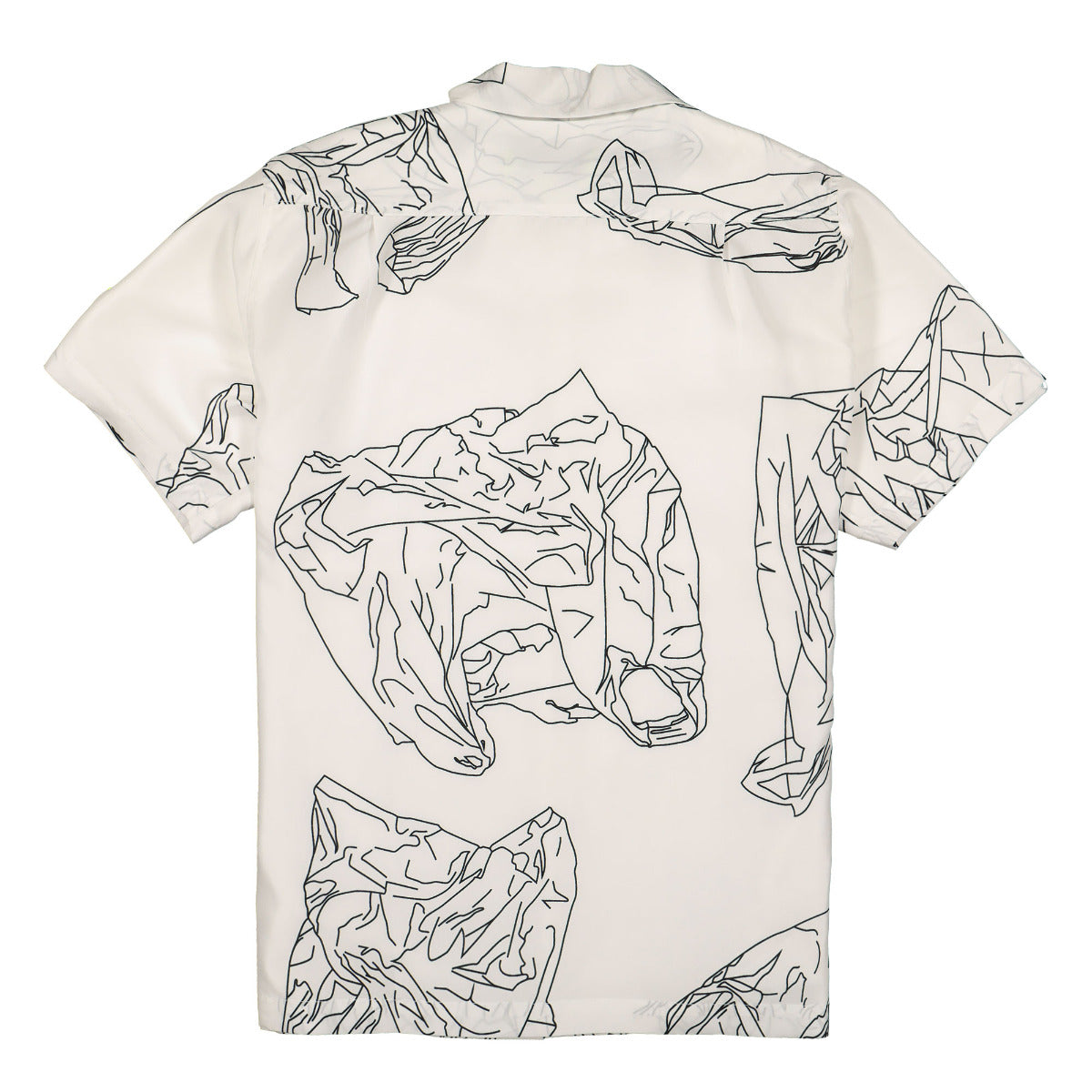 Printed Silk Shirt with Cargo Pockets