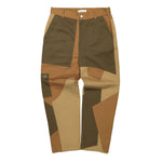JW Anderson Patchwork Fatigue Trousers Brown Detail view 1 | Gate