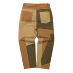 JW Anderson Patchwork Fatigue Trousers Brown Detail view 2 | Gate