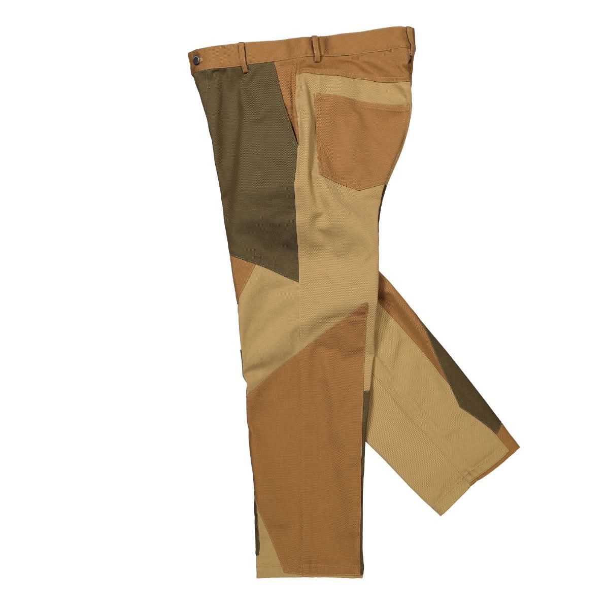 JW Anderson Patchwork Fatigue Trousers Brown Detail view 3 | Gate
