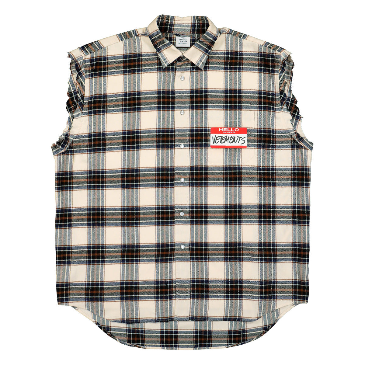 安い販促 定価15万 VTMNTS sleeveless flannel shirt - トップス
