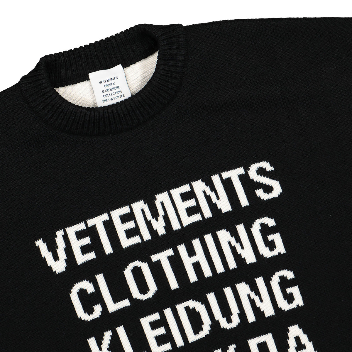 VETEMENTS Black Translation Sweater