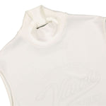 VTMNTS Engraved Sleeveless Turtleneck White Detail view 3 | Gate