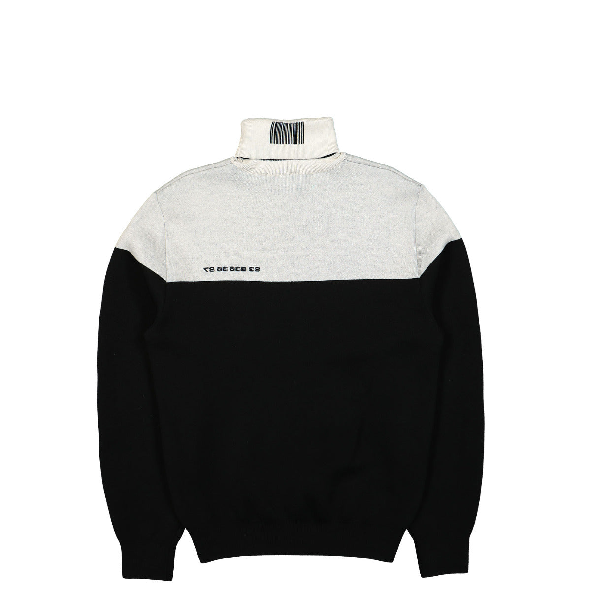 Numbered Color Block Turtleneck