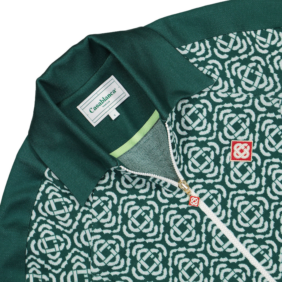 Casablanca Monogram Track Jacket - Green (Deconstructed Monogram) -  MS23-JTP-132-01
